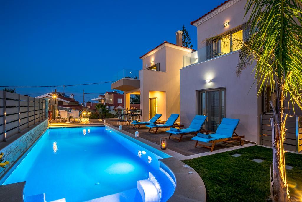 Superior Villa Marina Mare Sauna Hammam Nea Kydonia  Exterior photo